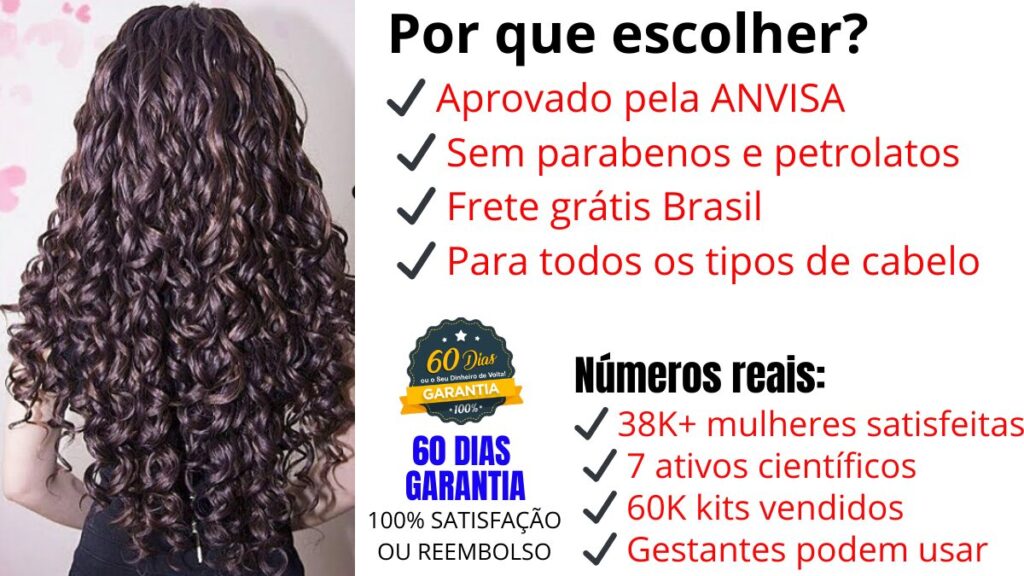 Cabelo volumoso e saudável após uso do kit de crescimento capilar