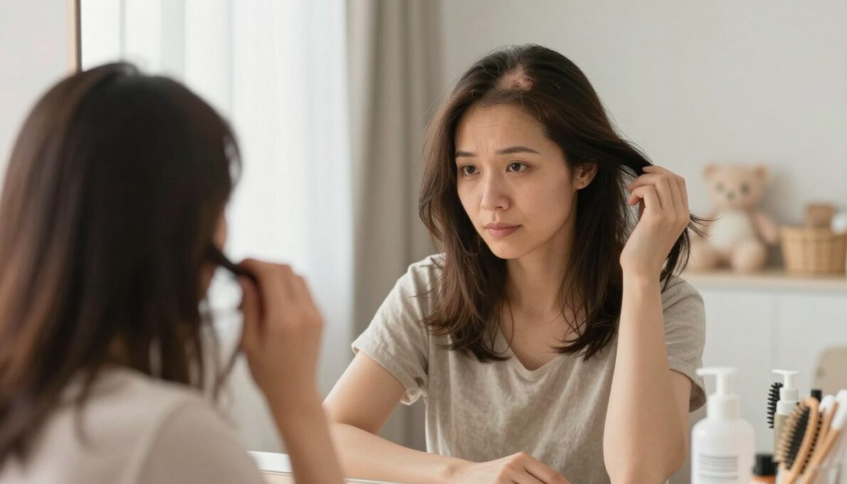 queda de cabelo pós-parto.