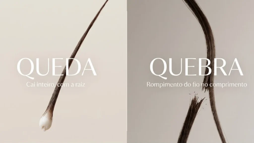 Diferença entre queda de cabelo e quebra dos fios